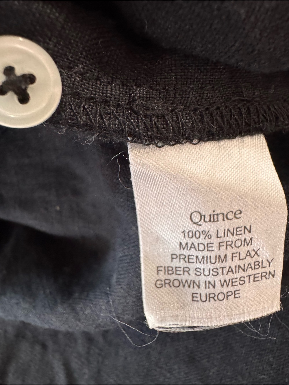 Quince Black Sleeveless Linen Tank - Picture 4 of 4